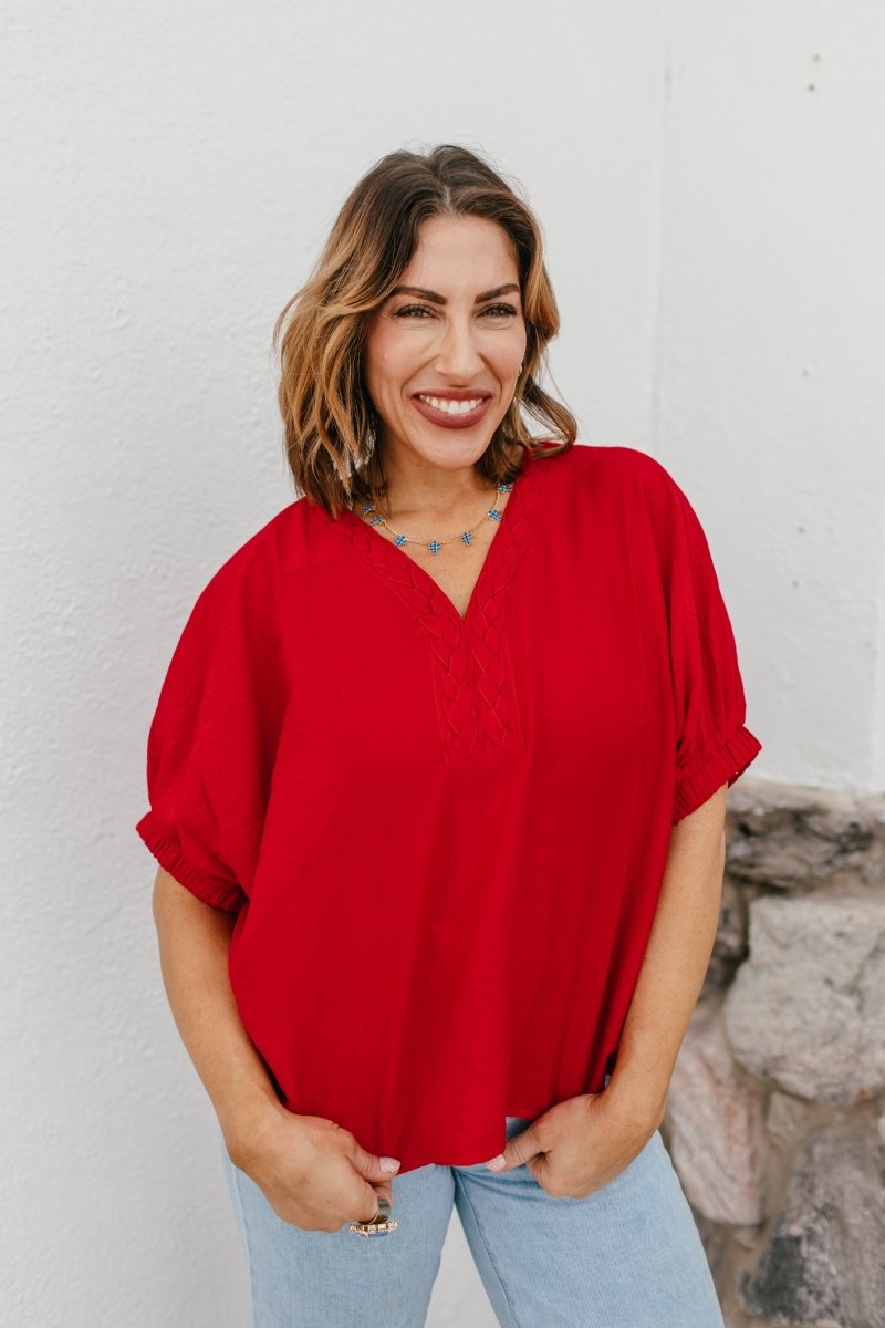 Red Hot Top - Macoma Boutique100 Short Sleeve