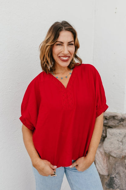 Red Hot Top - Macoma Boutique100 Short Sleeve