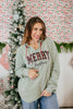 Red Plaid Christmas Graphic Hoodie - FINAL SALE - Macoma Boutique555 Presales