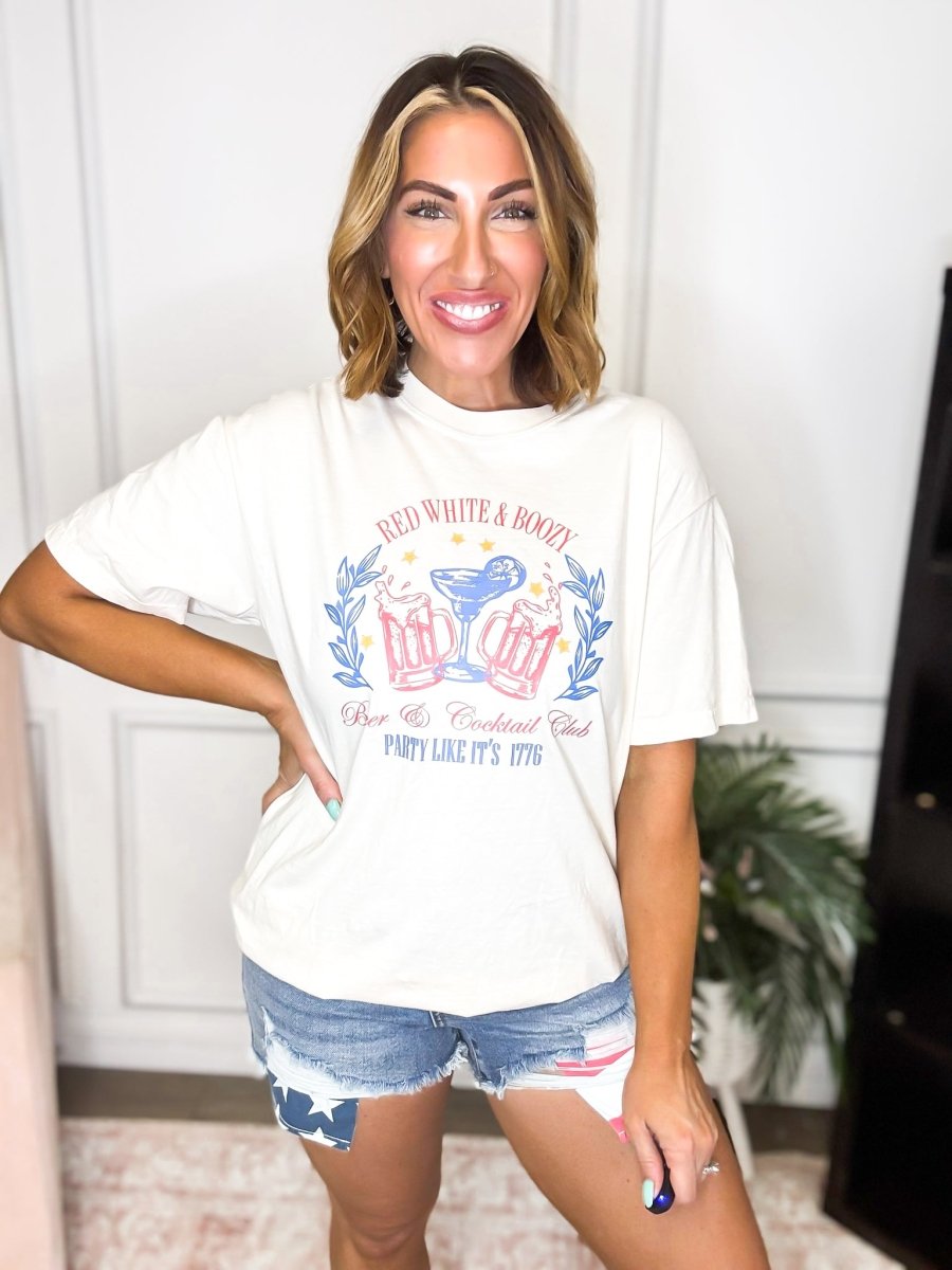Red White & Boozy Graphic Tee - FINAL SALE