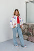 Red, White & Sparkle Denim Jacket - Macoma Boutique170 Denim