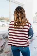 Red, White & Zip Sweater - Macoma Boutique130 Sweaters