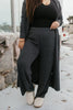 Ribbed & Ready Lounge Set In Black - Reg & Curvy - Macoma Boutique290 Loungewear/Sets