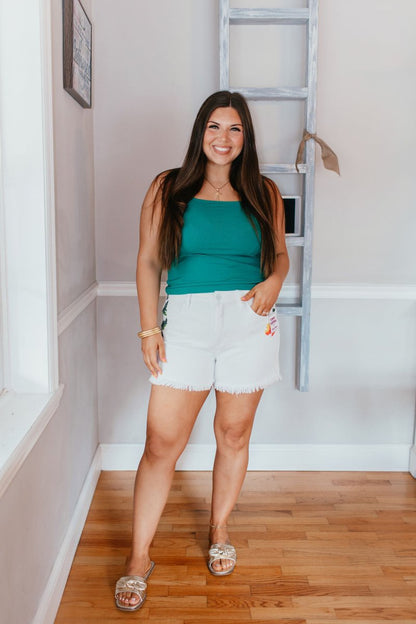 Risen Floral Crush Tummy Control Shorts - Reg & Curvy - Macoma Boutique180 Shorts