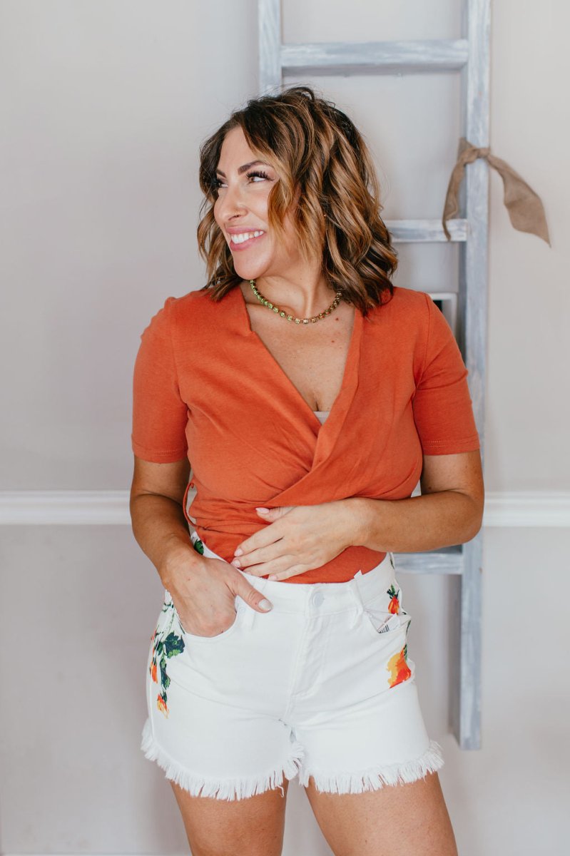 Risen Floral Crush Tummy Control Shorts - Reg & Curvy - Macoma Boutique180 Shorts