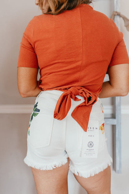 Risen Floral Crush Tummy Control Shorts - Reg & Curvy - Macoma Boutique180 Shorts