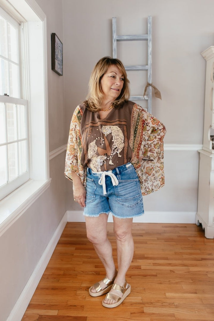 Risen Frequent Flyer Drawstring Shorts - Reg & Curvy - Macoma Boutique180 Shorts