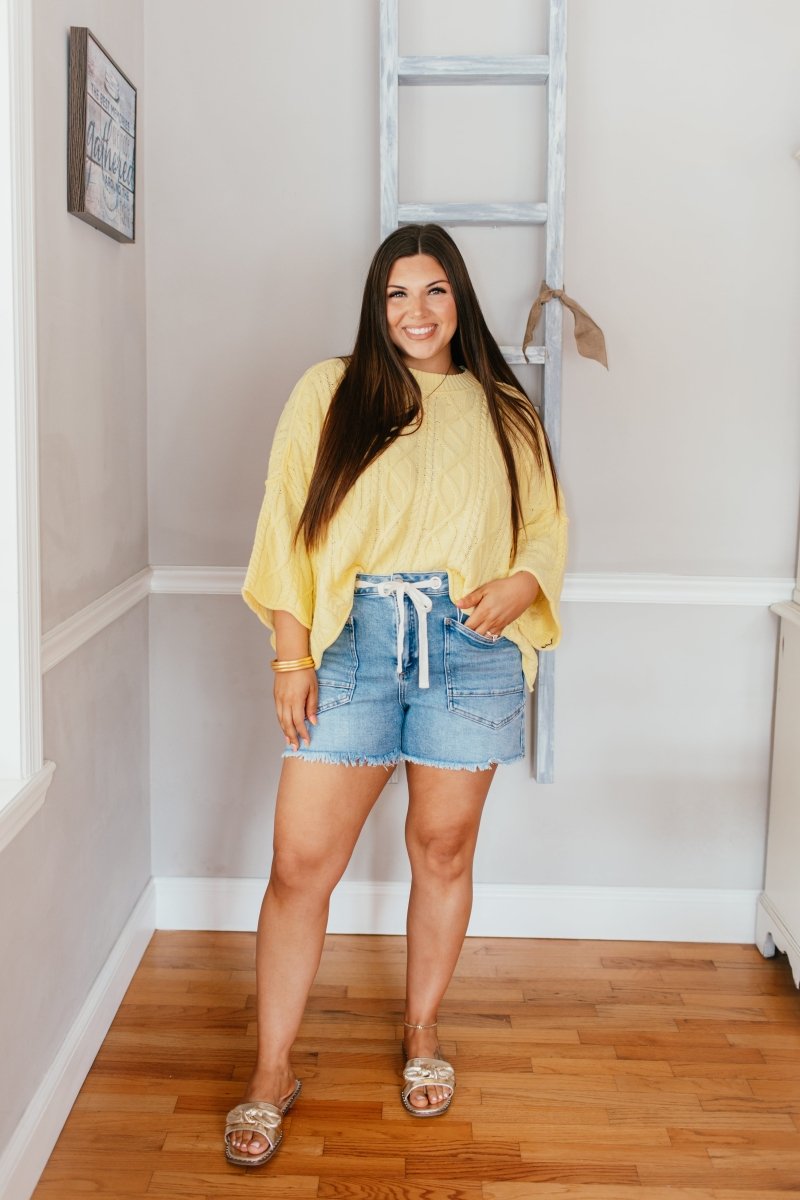 Risen Frequent Flyer Drawstring Shorts - Reg & Curvy - Macoma Boutique180 Shorts