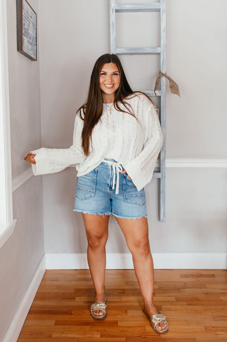 Risen Frequent Flyer Drawstring Shorts - Reg & Curvy - Macoma Boutique180 Shorts