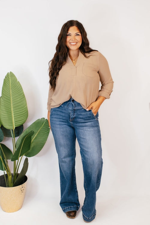 Risen Sculpt & Slay Tummy Control Jeans - Reg & Curvy - Macoma Boutique170 Denim