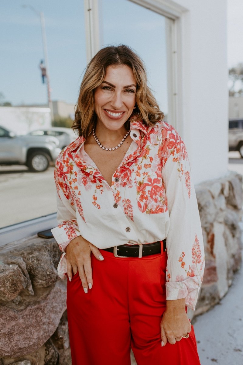 Romantic Drift Floral Top - Macoma Boutique120 Long Sleeve