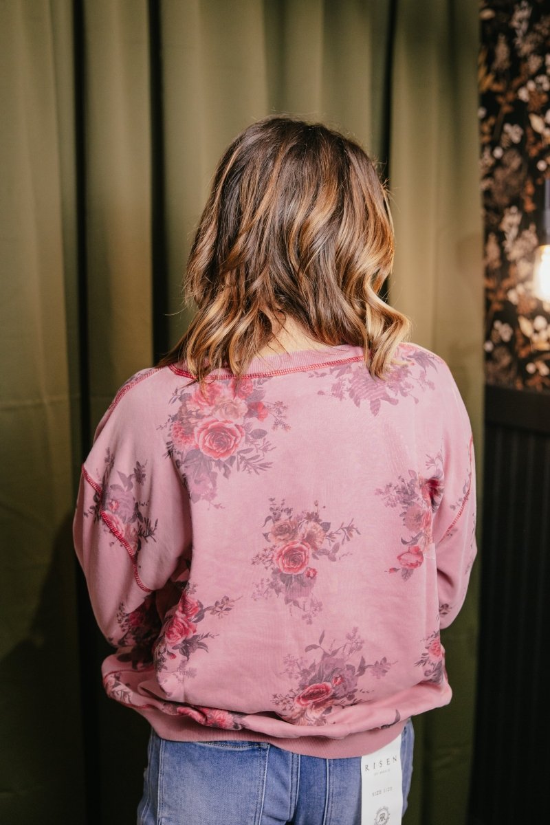 Rosewood Retreat Sweatshirt In Dusty Rose - Macoma Boutique130 Sweaters
