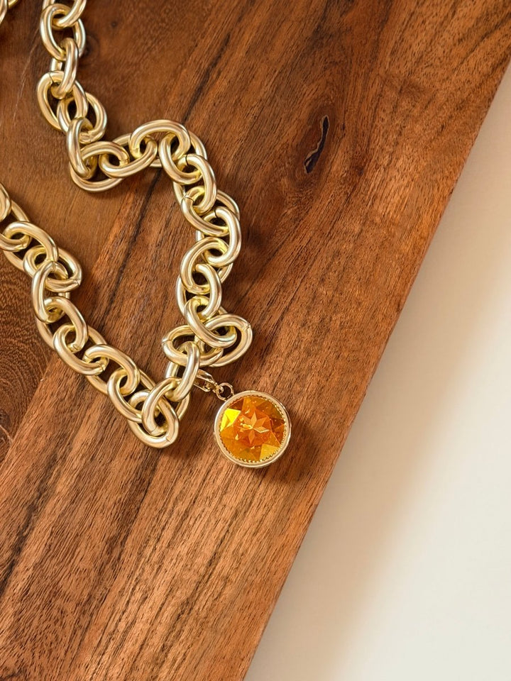 Round About Charm In Amber - Macoma Boutique315 Jewelry