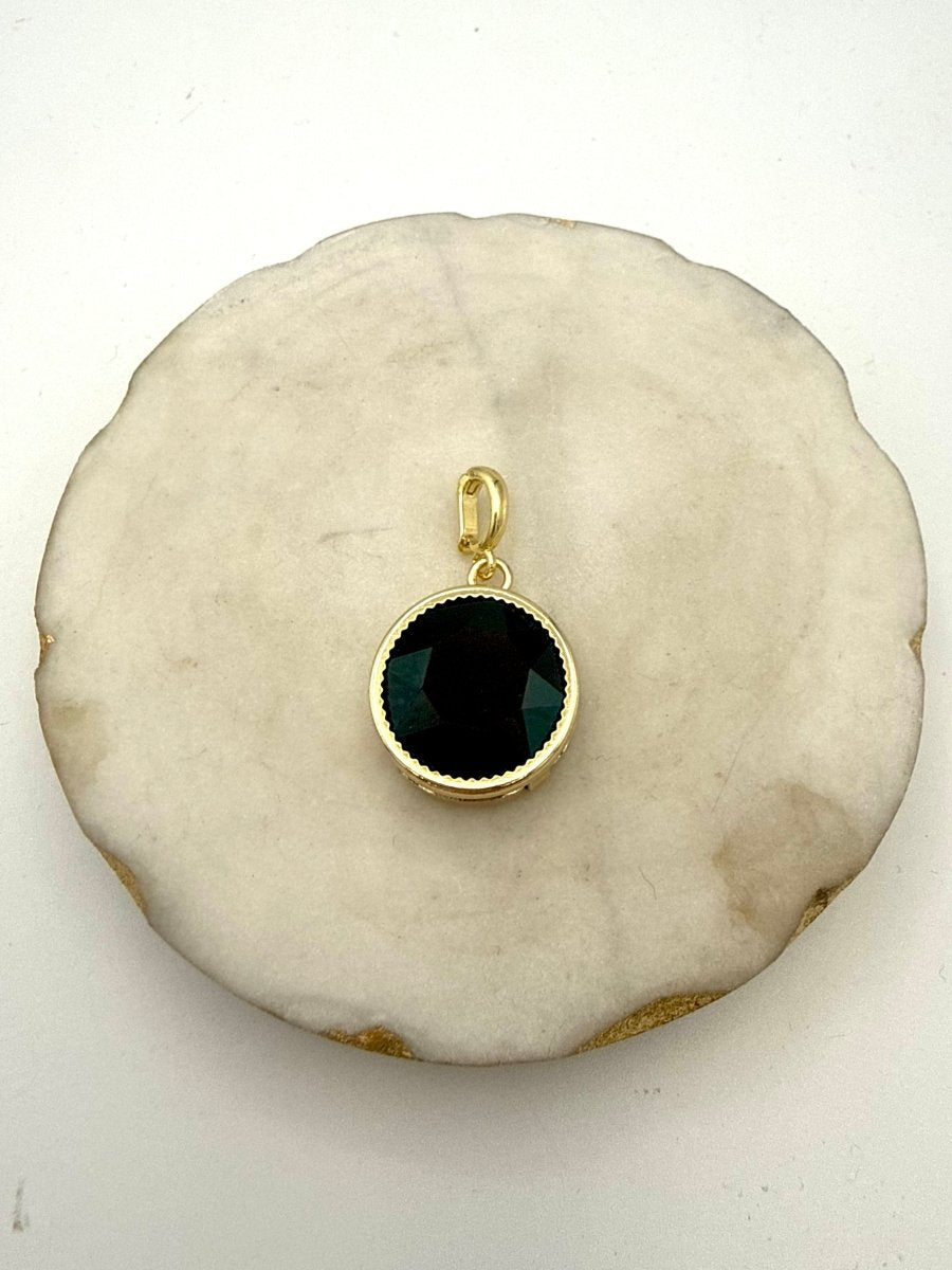Round About Charm In Black - Macoma Boutique315 Jewelry