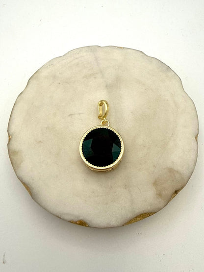 Round About Charm In Black - Macoma Boutique315 Jewelry