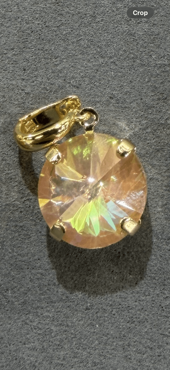 Round Charm 10MM in Champagne - Macoma Boutique315 Jewelry