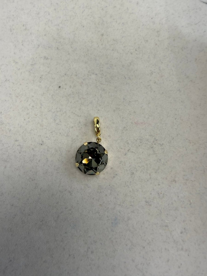 Round Charm 12MM in Smoke - Macoma Boutique315 Jewelry