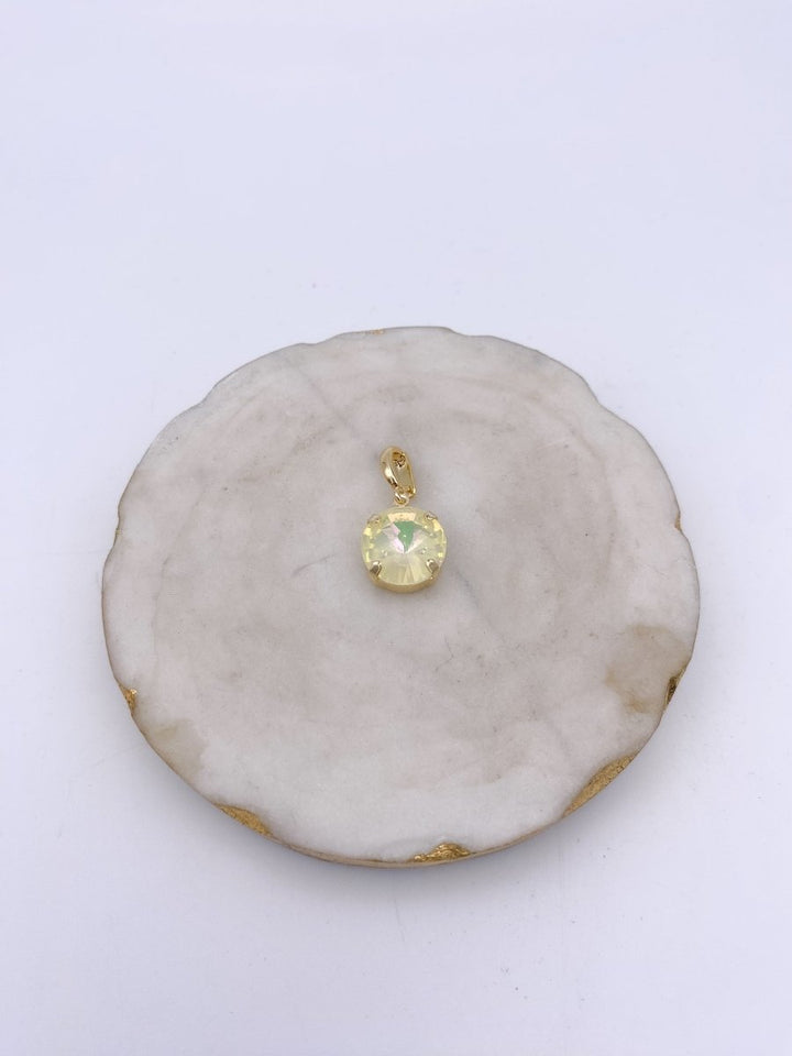 Round Charm in Lemon - 14MM - Macoma Boutique310 Accessories/Jewelry