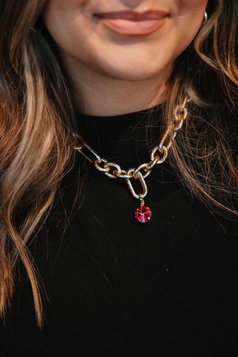 Round Charm in Red Love - 14MM - Macoma Boutique315 Jewelry