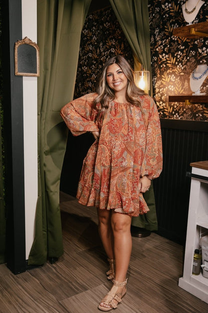 Rust And Romance Dress - Macoma Boutique250 Dresses