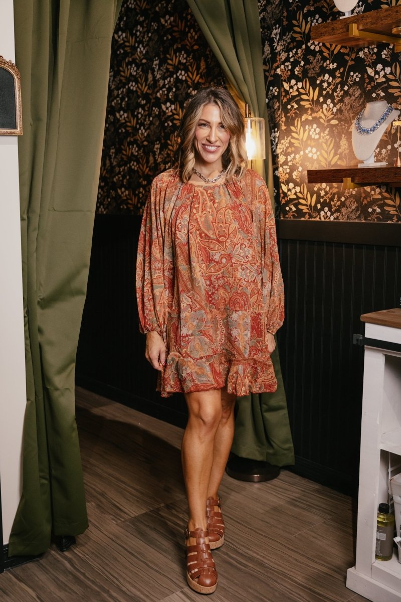Rust And Romance Dress - Macoma Boutique250 Dresses
