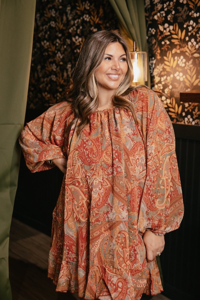 Rust And Romance Dress - Macoma Boutique250 Dresses