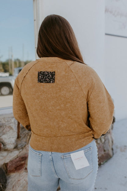 Rustic Bloom Top In Rusted Ochre - Macoma Boutique120 Long Sleeve