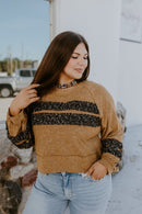 Rustic Bloom Top In Rusted Ochre - Macoma Boutique120 Long Sleeve