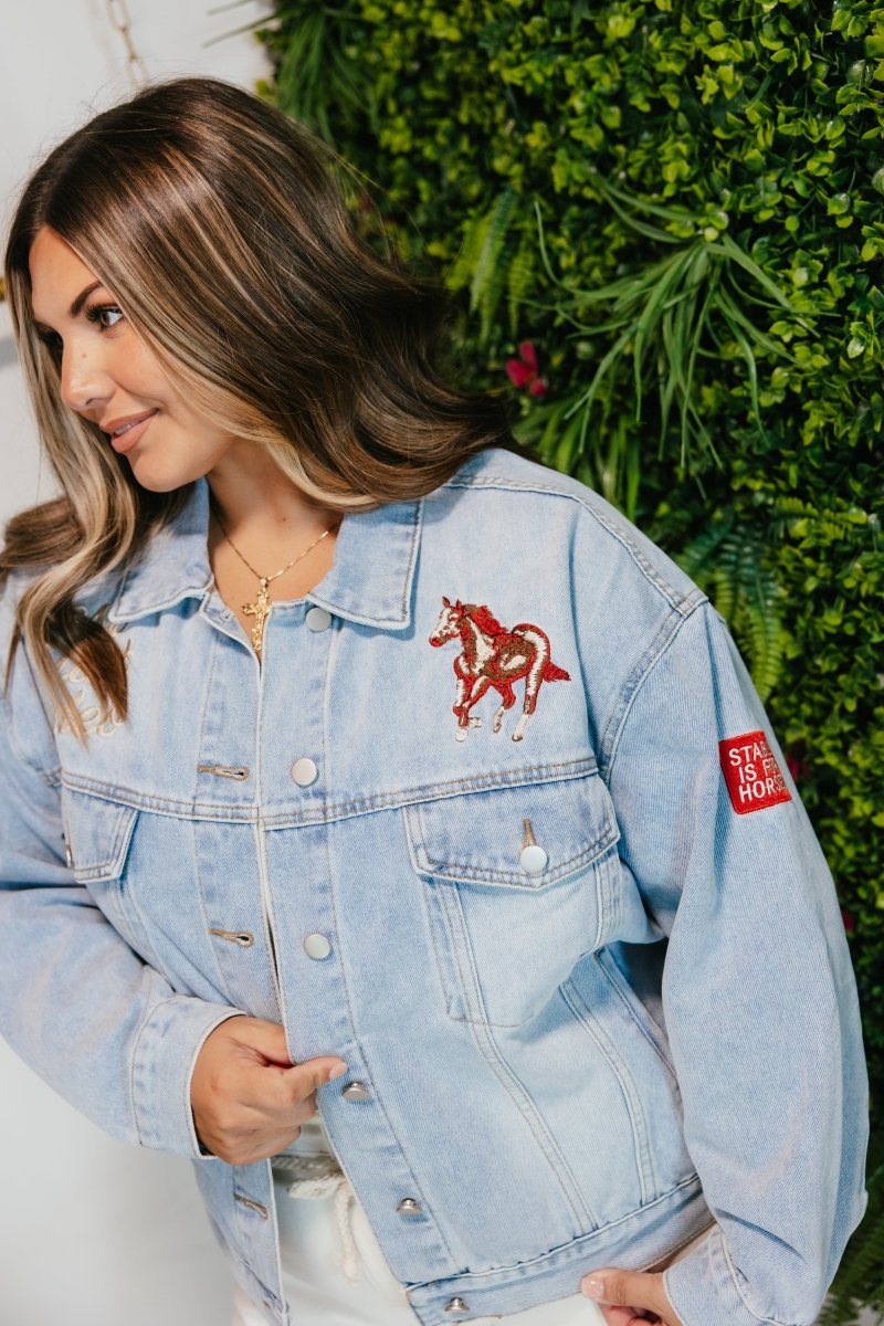 Saddle Up Denim Jacket - Reg & Curvy - Macoma Boutique240 Jackets/Blazers