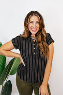 Sail Away Stripe Top - FINAL SALE - Macoma Boutique100 Short Sleeve