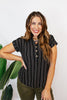 Sail Away Stripe Top - FINAL SALE - Macoma Boutique100 Short Sleeve