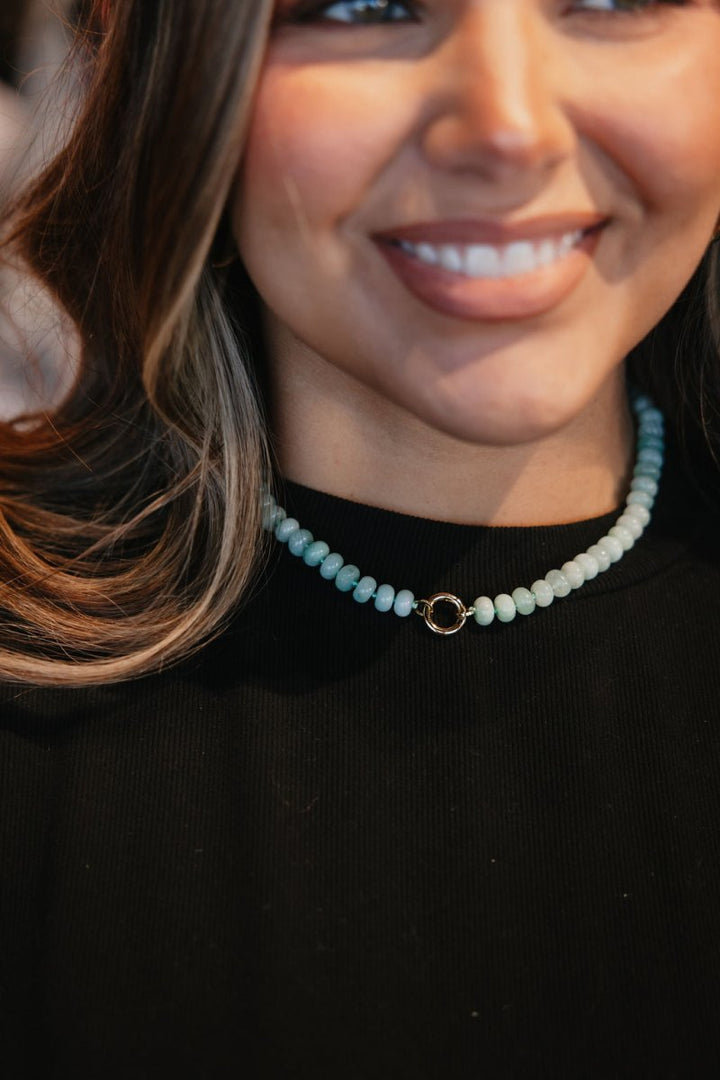 Saltwater Stones Necklace in Jade - Macoma Boutique315 Jewelry