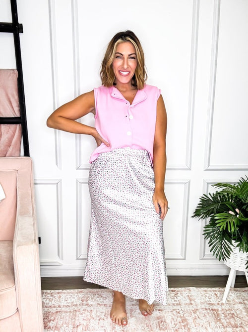 Satin Blossom Skirt - FINAL SALE - Macoma Boutique200 Skirts