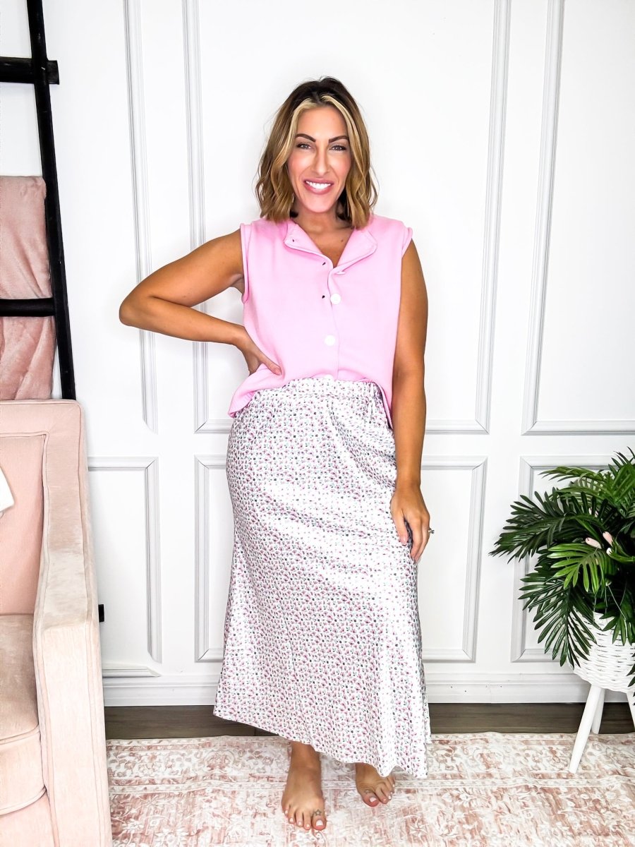 Satin Blossom Skirt - FINAL SALE