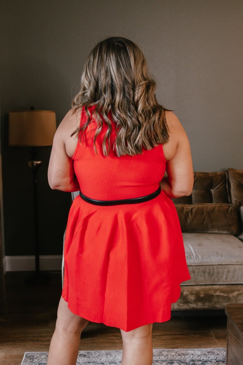 red sunset dress Autumnal Sunset Gown Teuta Matoshi