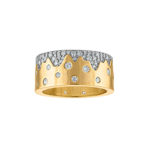 Scattered Pave Band Ring in Silver/Gold - Macoma Boutique555 Presales