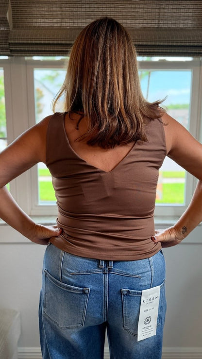Second Skin Tank In Light Mocha - Macoma Boutique110 Tanks