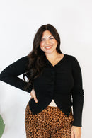 Shadow Pleats Top - Macoma Boutique120 Long Sleeve