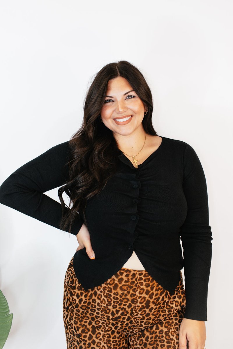 Shadow Pleats Top - Macoma Boutique120 Long Sleeve