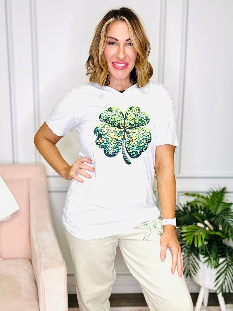 Shake Your Shamrocks V - Neck Graphic Tee - FINAL SALE - Macoma Boutique555 Presales