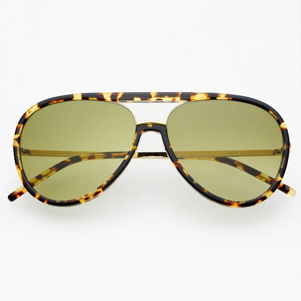 Shay Sunglasses In Tortoise/Light Green - Macoma Boutique310 Accessories