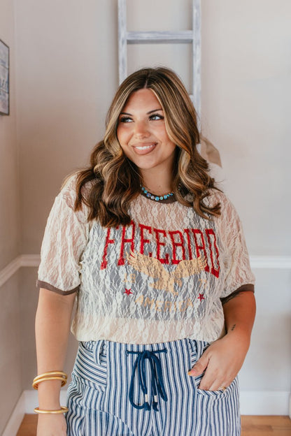 Sheer Freedom Top - Macoma Boutique140 Graphic Tees