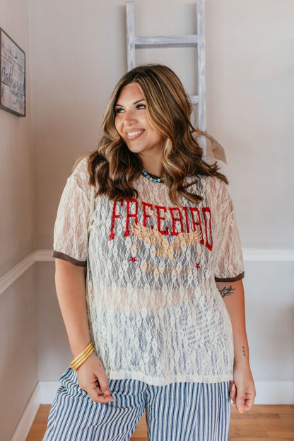 Sheer Freedom Top - Macoma Boutique140 Graphic Tees