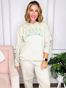 She's So Lucky Graphic Pullover - FINAL SALE - Macoma Boutique555 Presales