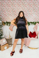 Shimmer & Slay Dress In Black - Reg & Curvy - Macoma Boutique250 Dresses