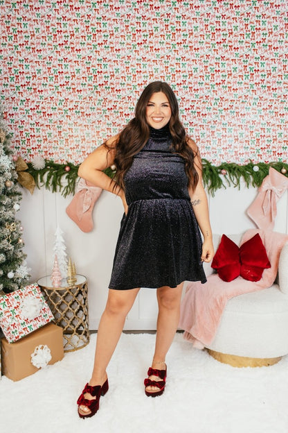 Shimmer & Slay Dress In Black - Reg & Curvy - Macoma Boutique250 Dresses