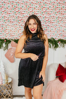 Shimmer & Slay Dress In Black - Reg & Curvy - Macoma Boutique250 Dresses