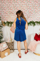 Shimmer & Slay Dress In Blue - Reg & Curvy - Macoma Boutique250 Dresses