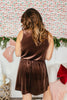 Shimmer & Slay Dress In Brown - Reg & Curvy - Macoma Boutique250 Dresses