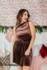 Shimmer & Slay Dress In Brown - Reg & Curvy - Macoma Boutique250 Dresses